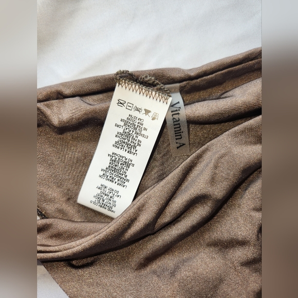 VITAMIN A CARMEN SIDE RIBBED BIKINI BOTTOM, M NWT - Picture 3 of 5